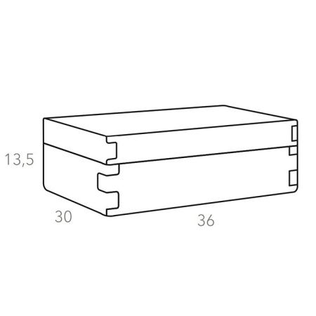 Colombo Adj Коробка Snob, 36x30H13,5 см, цвет: белый/панна котта Colombo Adj Коробка Snob, 36x30H13,5 см, цвет: белый/панна котта