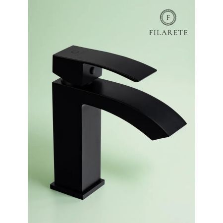 Смеситель для раковины FILARETE Waterfall FL5010BL, черный, артикул FL5010BL
