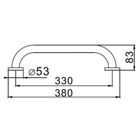 Поручень для ванной D-Lin D292710-1, хром