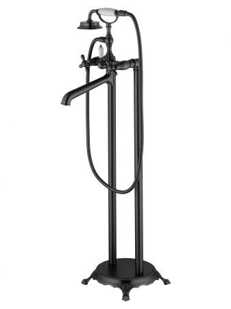 Смеситель для ванны напольного монтажа WONZON & WOGHAND, Темный графит (WW-88649020-BGM), артикул WW-88649020-BGM