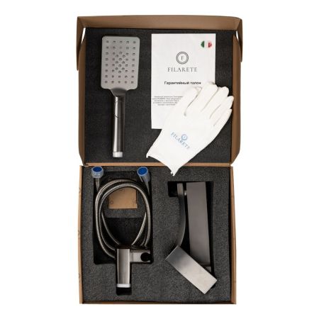 Смеситель для ванны FILARETE Waterfall FL2110BG, графит, артикул FL2110BG