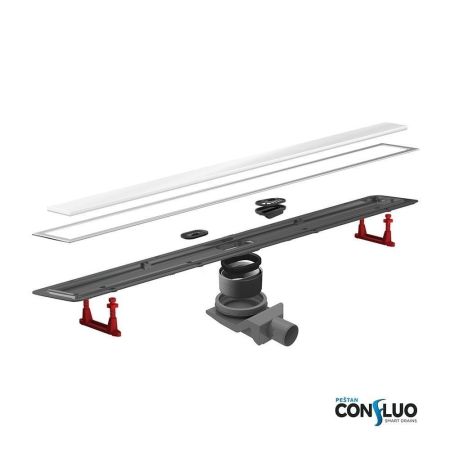 Душевой лоток, Pestan, Confluo Premium Line White Glass, ширина, мм-120, длина, мм-650, высота, мм-105, монтаж-в пол, пропускная способность, л/сек-0,8, выход Ø50 мм, поворот базы 360°, сифон-есть, материал сифона-полипропилен, опоры-есть, декоративная ре, артикул 13000283