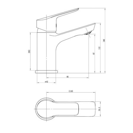 Смеситель для раковины Voda RE26, хром