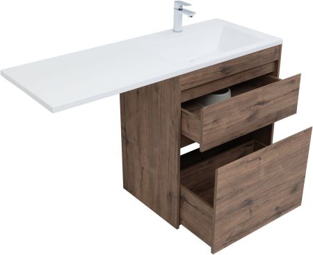 Тумба под раковину Aquanet Токио 68 дуб веллингтон (напольная 2 ящика), артикул 00333652