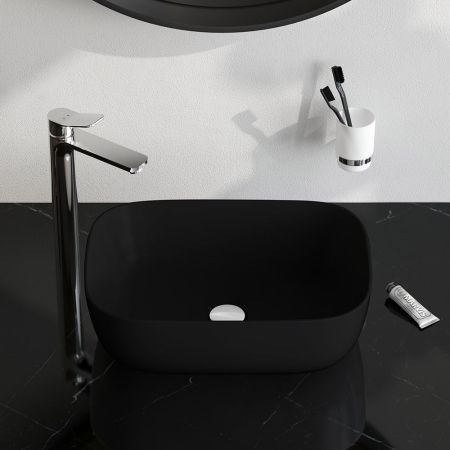 M8FWCC10450BM Func Раковина накладная, прямоугольник, 45 см, цвет черный матовый, артикул M8FWCC10450BM