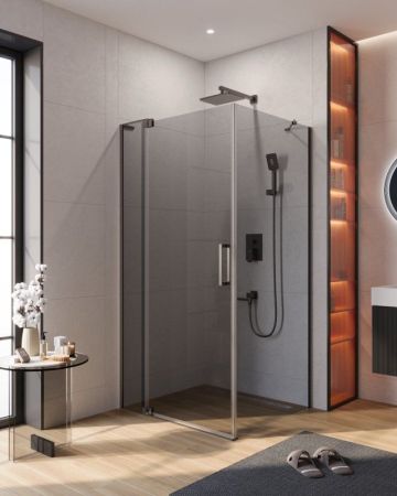 SLIDER-AH-1-80-70/80-BR-GM Душевой уголок, артикул SLIDER-AH-1-80-70/80-BR-GM