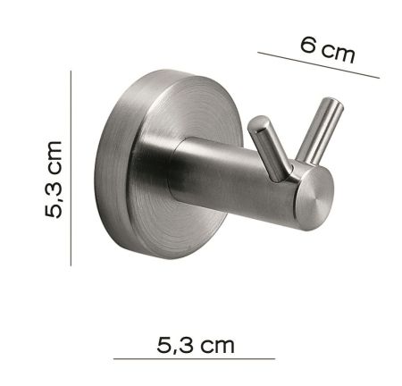 Gedy Project, крючок двойной, цвет зачищенный хром, артикул 5026(38)