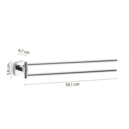Gedy Tonga, полотенцедержатель двойной поворотный, цвет хром, артикул TO23(13)