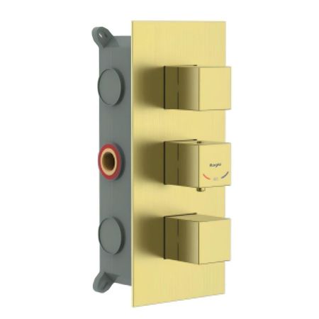 Смеситель для душа термостат Raglo R02.263.03, золотой сатин