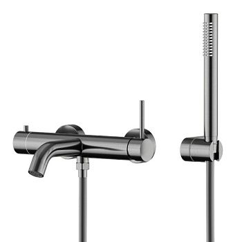 Смеситель для ванны Knotlor SS-23/GM, вороненая сталь