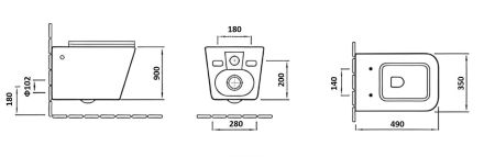 Унитаз MAIELLA Aria MB подвесной безободковый Cerutti SPA CT9163, артикул CT9163