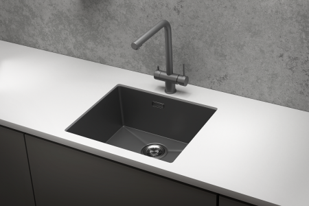 Кухонная мойка GRANULA (5445U, ГРАФИТ МАТОВЫЙ), артикул 5445U, ГРАФИТ МАТОВЫЙ