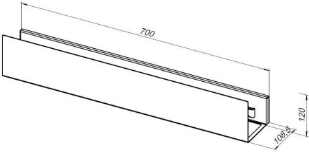 Полка Aquanet Магнум 70x12 черная матовая, с крючками Полка Aquanet Магнум 70x12 черная матовая, с крючками