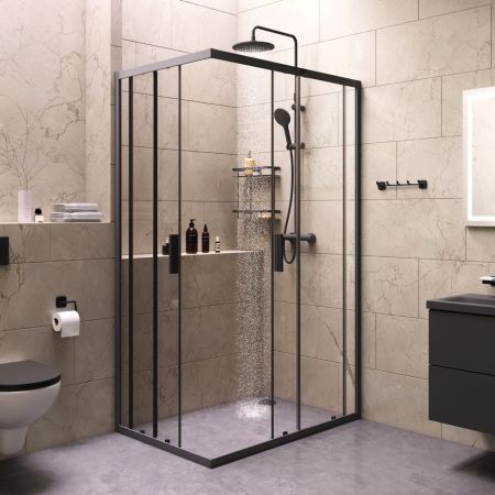 WK93ER Gem S Комплект ограждение 120*80, прямоугольный, черный, артикул WK93ER