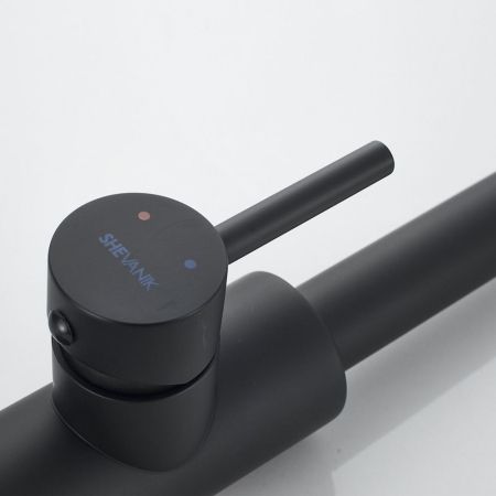 Смеситель для кухни с мультифункциональным изливом Shevanik S263H, черный, артикул S263H