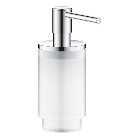 Дозатор жидкого мыла GROHE Selection, хром/прозрачный белый (41028000), артикул 41028000