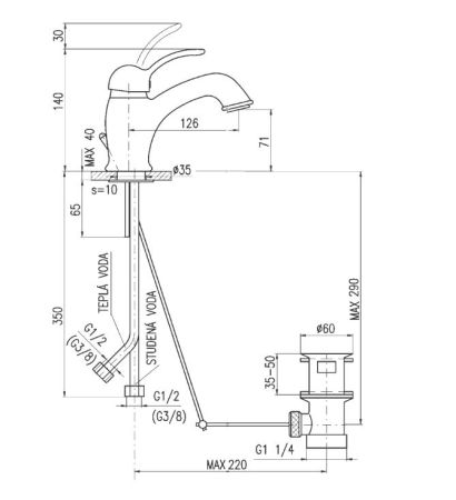 Смеситель для раковины Rav Slezak Labe L027.5SM, артикул L027.5SM