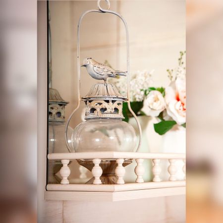 Зеркало с балюстрадой Бриклаер КАНТРИ 85, бежевый дуб прованс, артикул КАНТРИ 85