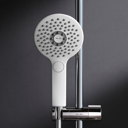 F0750A400 Inspire V2.0, душевая система, набор: см-ль д/душа с термостатом, верхний душ d 250 мм, ру F0750A400 Inspire V2.0, душевая система, набор: см-ль д/душа с термостатом, верхний душ d 250 мм, ру