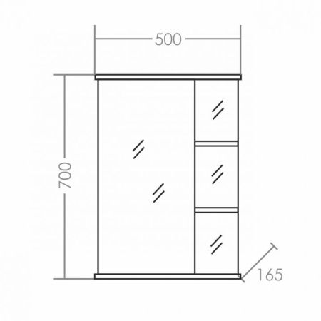 Зеркало "Ника-500" фацет лев