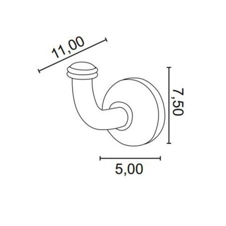 ALL.PE Hotel крючок, хром, артикул HO016cr