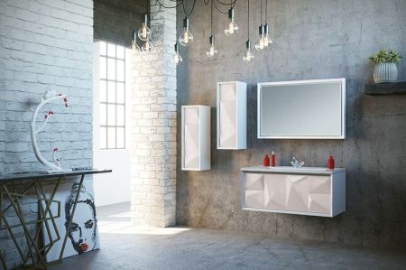 Шкаф пенал Marka One Romb 30П L Cappuccino, артикул У73556