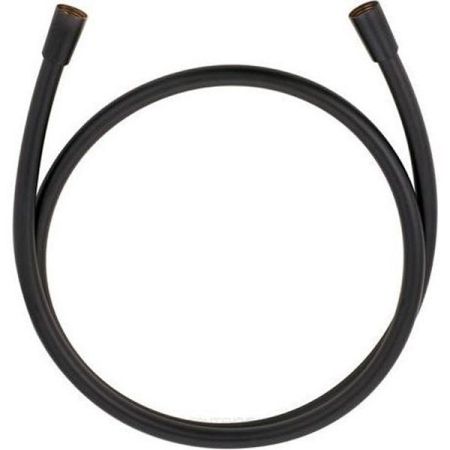 Шланг для душа, Kludi, SUPARAFLEX, длина шланга, мм-1250, стандарт подвода воды-1/2", DN 15, в пластиковой оболочке, с металлическим эффектом, с коническими гайками, двусторонняя защита от скручивания, цвет-чёрный матовый, артикул 6107139-00