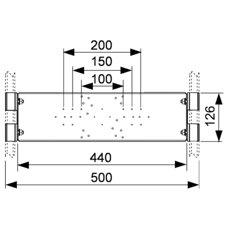 Монтажная пластина для фитингов для установки в профиль, артикул 9020040
