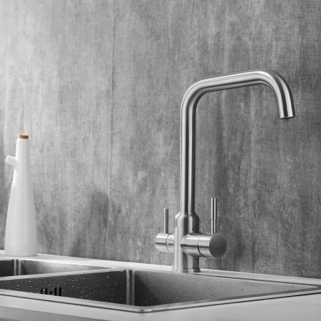 Смеситель для кухни с подключением фильтра Shevanik S268B, сатин, артикул S268B