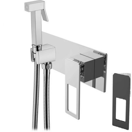 Гигиенический душ со смесителем Boheme Q 147-CRB Хром Черный