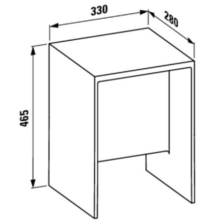 Laufen Kartell Табурет, 330х280х465мм, пластик, цвет: синий, артикул 3.8933.0.083.000.1