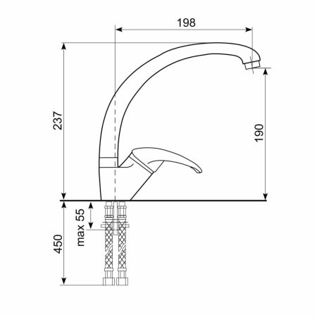 Смеситель для кухни Ulgran UQ-007-05, бетон