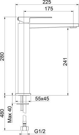 Смеситель для раковины Webert Pegaso PE830402560SSE, черный
