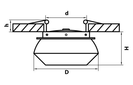 Светильник встраиваемый заливающего света со встроенными светодиодами Orbe Lightstar 051306
