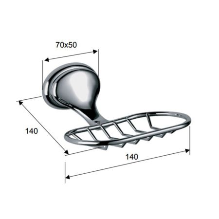 Daniel Revival Acc.B. Мыльница для душа, сетка, настенная, бронза, артикул REPS952 br 63