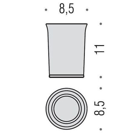 Colombo Link Стакан настольный, цвет: хром/матовое стекло, артикул B2441.CR-VAN