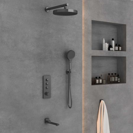 Душевой комплект Inspire VSFW-433TI2GM встраиваемый, вороненая сталь, артикул VSFW-433TI2GM