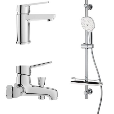 Комплект смесителей Dorff Prime D4085000 Хром Белый, артикул D4085000