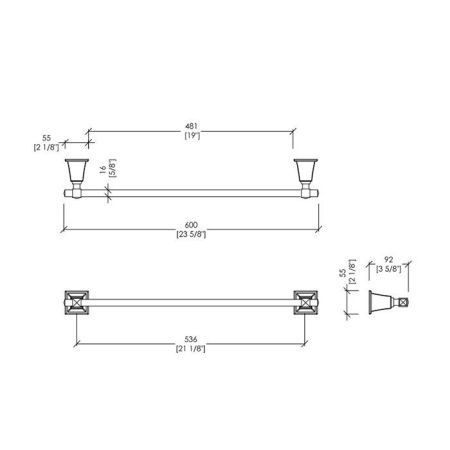 Devon&Devon Time Полотенцедержатель 60 см, хром, артикул TM308CR