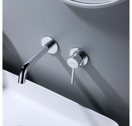 Смеситель для раковины настенный 2 отв. (внешняя и скрытая часть) AQUATEK AQ1313CR ЕВРОПА Смеситель для раковины настенный 2 отв. (внешняя и скрытая часть) AQUATEK AQ1313CR ЕВРОПА