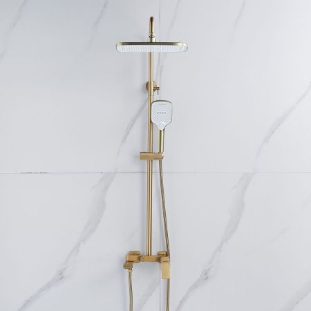Душевая система Shevanik S4136G, золотой сатин, артикул S4136G