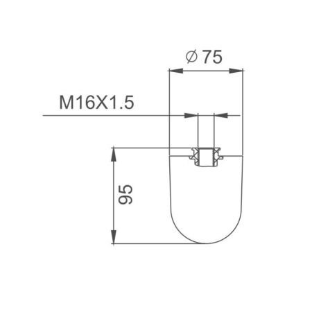 Запасная насадка для ершика Haiba HB753-1, белый
