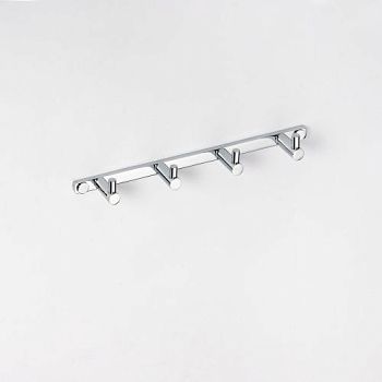 Вешалка-планка OMEGA с 4-мя крючками 270*25*40мм, хром