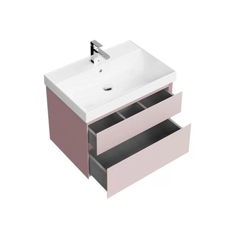 Тумба CUBO подвесная с ящиками 70, мальва матовая, артикул CUB.70.2\MAL