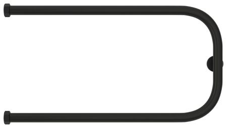 Полотенцесушитель водяной "П-обр.+" 320х650 Н. Г. 1" (Матовый Чёрный)