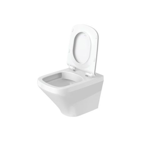 Сиденье для унитаза, Duravit, Durastyle, с крышкой, ширина, мм-370, глубина, мм-415, высота, мм-15, тип шарниров-SoftClose, материал шарниров-нержавеющая сталь, цвет шарниров-хром, цвет-белый, артикул 0063790000