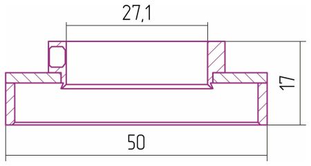 Отражатель "TUBE" н/ж "СУНЕРЖА" d-26.9 мм (к-т) (ЗОЛОТО), артикул 03-1029-0002