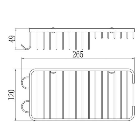 Полка Savol S-002817, хром, артикул S-002817