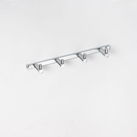 Вешалка-планка OMEGA с 4-мя крючками 270*25*40мм, хром, артикул 104606102