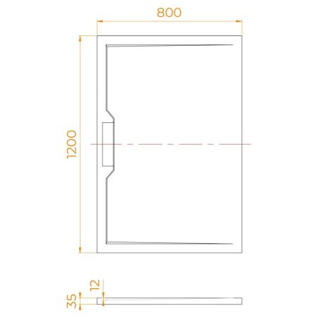 Душевой поддон прямоугольный RGW STE MW Белый мрамор (800x1200), артикул 52342812-15